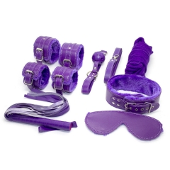 Factory direct selling adult products leather set seven sets of passion products with hands and feet neck set of fun things
